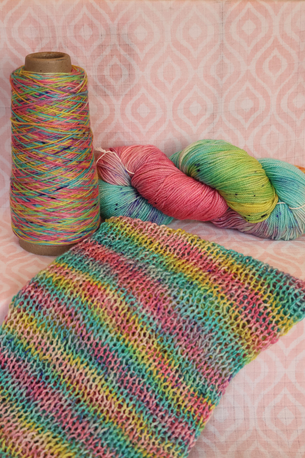 Unicorn Hair - Hand Dyed w/ gold stellina