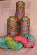 Unicorn Hair - Hand Dyed w/ gold stellina